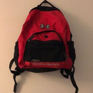 Red and Black Under Armour Backpack